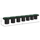 Meridian Pavilion Green Boucle Fabric Bench IMAGE 7