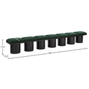  Color_Green/ Black Finish -- Pavilion Green Boucle Fabric Upholstered 7 pc Modular Bench IMAGE 7