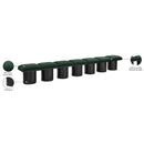  Color_Green/ Black Finish -- Pavilion Green Boucle Fabric Upholstered 7 pc Modular Bench IMAGE 8