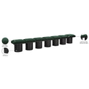 Meridian Pavilion Green Boucle Fabric Bench IMAGE 8