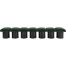  Color_Green/ Black Finish -- Pavilion Green Boucle Fabric Upholstered 7 pc Modular Bench IMAGE 3