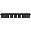 Meridian Pavilion Green Boucle Fabric Bench IMAGE 3