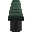  Color_Green/ Black Finish -- Pavilion Green Boucle Fabric Upholstered 7 pc Modular Bench IMAGE 4
