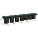  Color_Green/ Black Finish -- Pavilion Green Boucle Fabric Upholstered 7 pc Modular Bench IMAGE 6