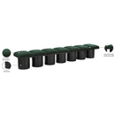  Color_Green/ Black Finish -- Pavilion Green Boucle Fabric Upholstered 7 pc Modular Bench IMAGE 7