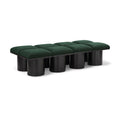  Color_Green/ Black Finish -- Pavilion Green Boucle Fabric Upholstered 8 pc Modular Bench IMAGE 1