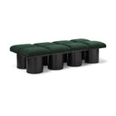  Color_Green/ Black Finish -- Pavilion Green Boucle Fabric Upholstered 8 pc Modular Bench IMAGE 1