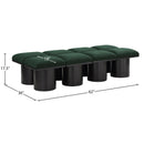  Color_Green/ Black Finish -- Pavilion Green Boucle Fabric Upholstered 8 pc Modular Bench IMAGE 6