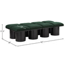Meridian Pavilion Green Boucle Fabric Bench IMAGE 6