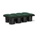  Color_Green/ Black Finish -- Pavilion Green Boucle Fabric Upholstered 8 pc Modular Bench IMAGE 1