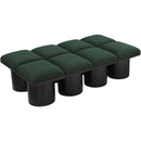  Color_Green/ Black Finish -- Pavilion Green Boucle Fabric Upholstered 8 pc Modular Bench IMAGE 5