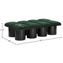  Color_Green/ Black Finish -- Pavilion Green Boucle Fabric Upholstered 8 pc Modular Bench IMAGE 7