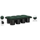  Color_Green/ Black Finish -- Pavilion Green Boucle Fabric Upholstered 8 pc Modular Bench IMAGE 8