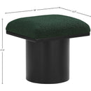 Meridian Pavilion Green Boucle Fabric Bench/Stool IMAGE 7
