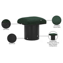  Color_Green/ Black Finish -- Pavilion Green Boucle Fabric Upholstered Stool IMAGE 8