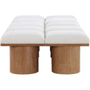  Meridian Pavilion Cream Boucle Fabric Upholstered 10 pc Modular Bench IMAGE 4