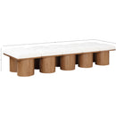  Meridian Pavilion Cream Boucle Fabric Upholstered 10 pc Modular Bench IMAGE 6