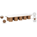  Meridian Pavilion Cream Boucle Fabric Upholstered 10 pc Modular Bench IMAGE 7