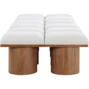  Meridian Pavilion Cream Boucle Fabric Upholstered 12 pc Modular Bench IMAGE 4
