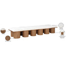  Meridian Pavilion Cream Boucle Fabric Upholstered 12 pc Modular Bench IMAGE 7