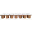  Meridian Pavilion Cream Boucle Fabric Upholstered 14 pc Modular Bench IMAGE 3