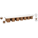  Meridian Pavilion Cream Boucle Fabric Upholstered 14 pc Modular Bench IMAGE 7