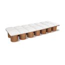  Meridian Pavilion Cream Boucle Fabric Upholstered 14 pc Modular Bench IMAGE 1