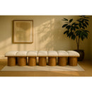  Meridian Pavilion Cream Boucle Fabric Upholstered 14 pc Modular Bench IMAGE 2