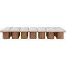  Meridian Pavilion Cream Boucle Fabric Upholstered 14 pc Modular Bench IMAGE 3