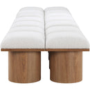  Meridian Pavilion Cream Boucle Fabric Upholstered 14 pc Modular Bench IMAGE 4