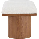  Meridian Pavilion Cream Boucle Fabric Upholstered 2 pc Modular Bench IMAGE 4