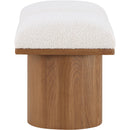  Meridian Pavilion Cream Boucle Fabric Upholstered 2 pc Modular Bench IMAGE 4
