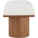  Meridian Pavilion Cream Boucle Fabric Upholstered 3 pc Modular Bench IMAGE 4