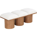  Meridian Pavilion Cream Boucle Fabric Upholstered 3 pc Modular Bench IMAGE 5