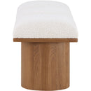  Meridian Pavilion Cream Boucle Fabric Upholstered 3 pc Modular Bench IMAGE 4