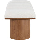  Meridian Pavilion Cream Boucle Fabric Upholstered 4 pc Modular Bench IMAGE 4