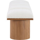  Meridian Pavilion Cream Boucle Fabric Upholstered 4 pc Modular Bench IMAGE 4