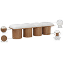  Meridian Pavilion Cream Boucle Fabric Upholstered 4 pc Modular Bench IMAGE 7