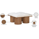  Meridian Pavilion Cream Boucle Fabric Upholstered 4 pc Modular Bench IMAGE 8