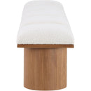  Meridian Pavilion Cream Boucle Fabric Upholstered 5 pc Modular Bench IMAGE 4
