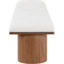  Meridian Pavilion Cream Boucle Fabric Upholstered 6 pc Modular Bench IMAGE 4