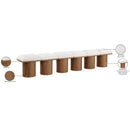  Meridian Pavilion Cream Boucle Fabric Upholstered 6 pc Modular Bench IMAGE 8