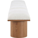  Meridian Pavilion Cream Boucle Fabric Upholstered 6 pc Modular Bench IMAGE 4