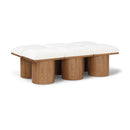  Meridian Pavilion Cream Boucle Fabric Upholstered 6 pc Modular Bench IMAGE 1