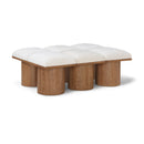  Meridian Pavilion Cream Boucle Fabric Upholstered 6 pc Modular Bench IMAGE 1