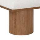  Meridian Pavilion Cream Boucle Fabric Upholstered 7 pc Modular Bench IMAGE 6