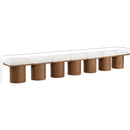  Meridian Pavilion Cream Boucle Fabric Upholstered 7 pc Modular Bench IMAGE 7