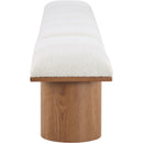  Meridian Pavilion Cream Boucle Fabric Upholstered 7 pc Modular Bench IMAGE 4