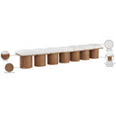  Meridian Pavilion Cream Boucle Fabric Upholstered 7 pc Modular Bench IMAGE 7