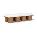  Meridian Pavilion Cream Boucle Fabric Upholstered 8 pc Modular Bench IMAGE 1